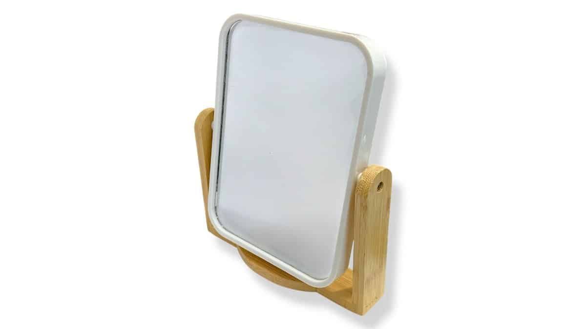 Καθρέφτης Μακιγιαζ Διπλής Όψης Baboo 13 cm*18 cm Λευκο