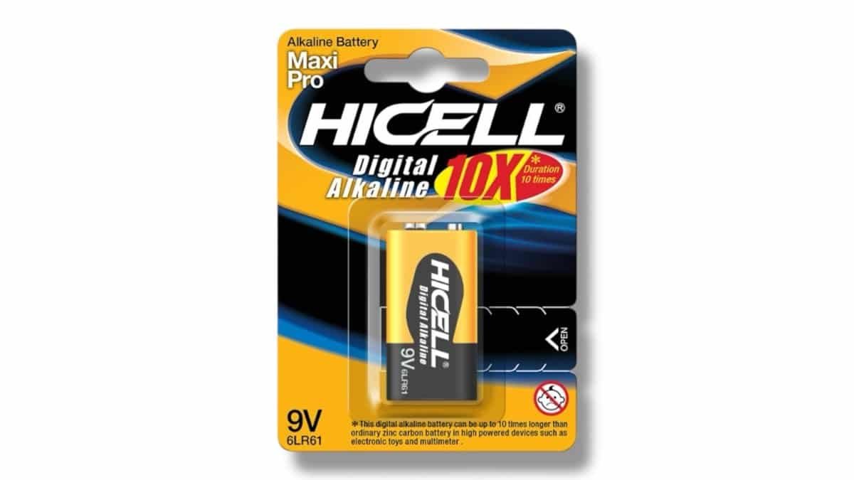 HICELL Αλκαλική Μπαταρία 9Volt  6LR61  Maxi Pro